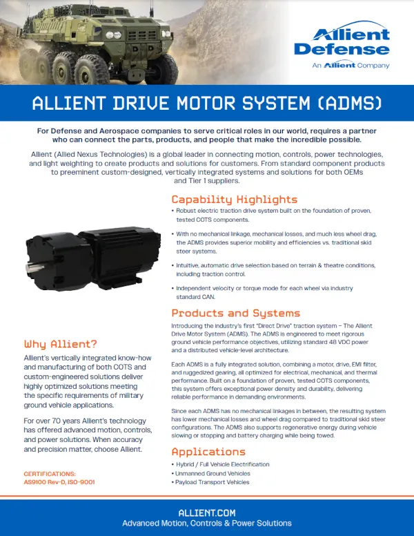 Allient Drive Motor System (ADMS)