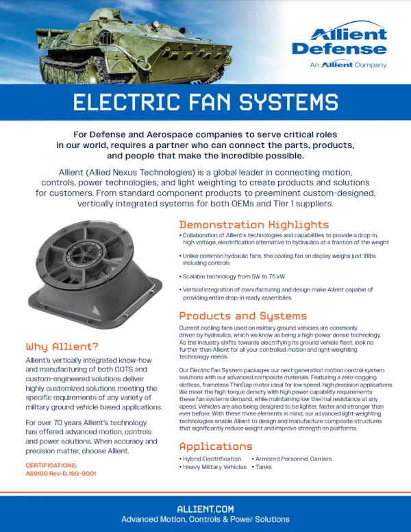 Electric Fan Systems Flyer