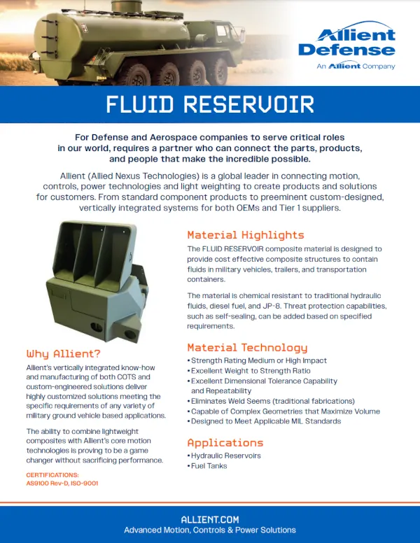 Fluid Reservoir Composites Flyer