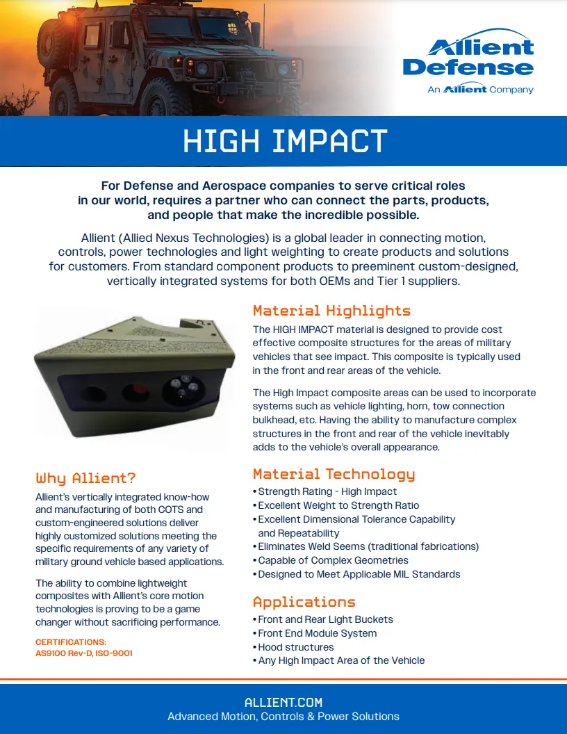 High Impact & Temperature Composites Flyer