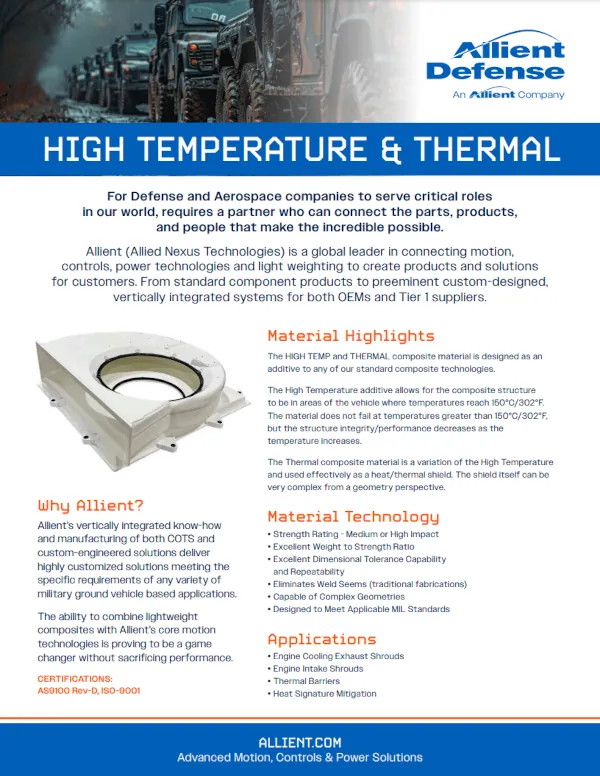 High Temperature & Thermal Composites Flyer