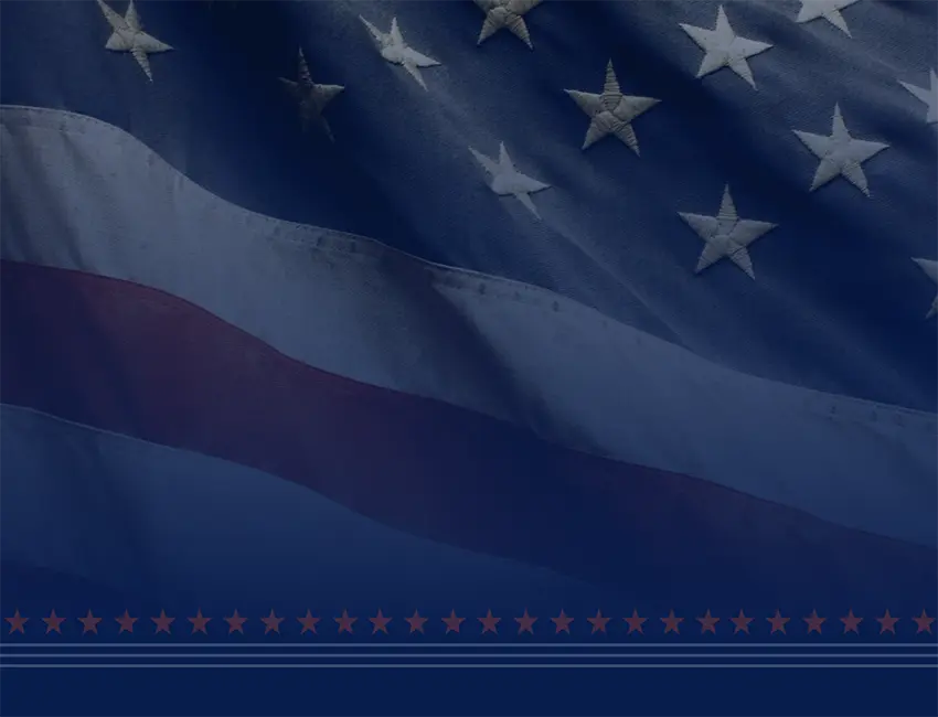 American flag with navy overlay