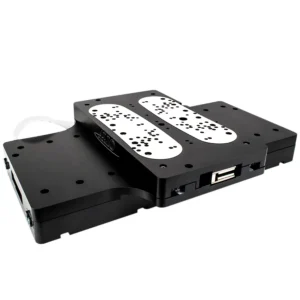 Asymmetrical Monolithic XY Stage showing precision two-axis motion with optimized support and stability for advanced positioning systems.