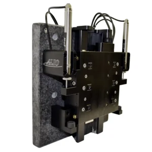 Air Bearing Counterbalanced Z Stage showing ultra-smooth, balanced vertical motion with air bearings for precise positioning.