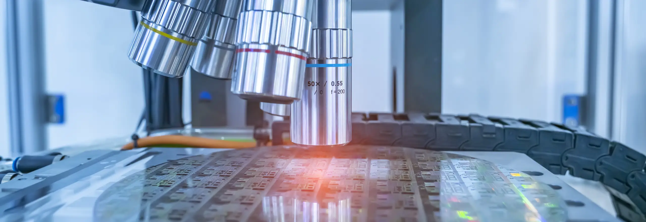 Silicon Wafers and Microcircuits with Automation system control application