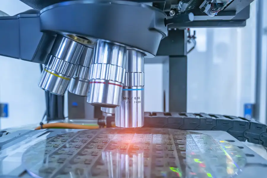 Silicon Wafers and Microcircuits with Automation system control application