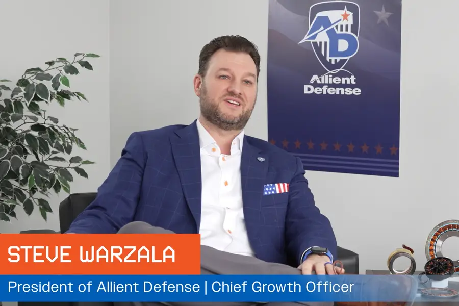 Setev Warzala, President of Allient Defense discussing the drone/uav/uas market