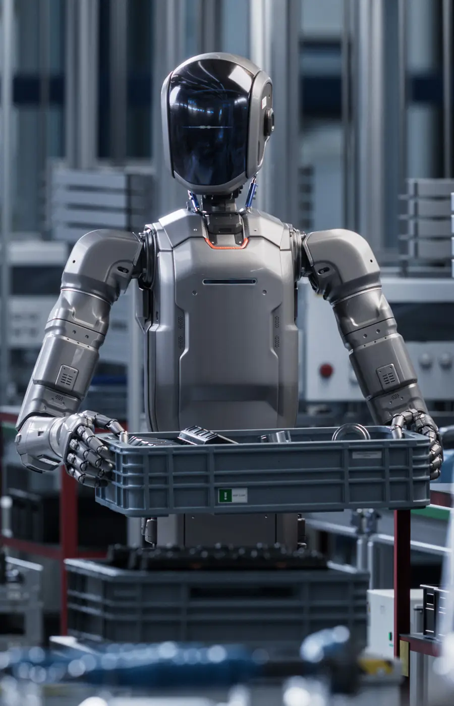 Humanoid robotics working in warehouse