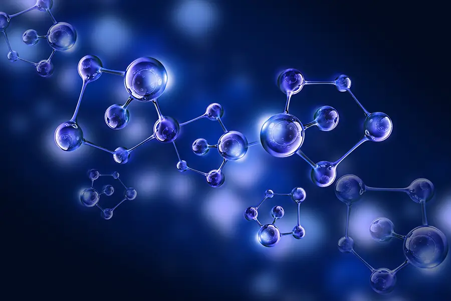 Blue DNA Helix Molecular