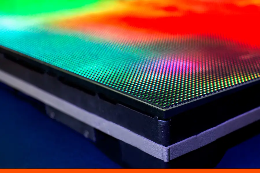 flat panel display close up