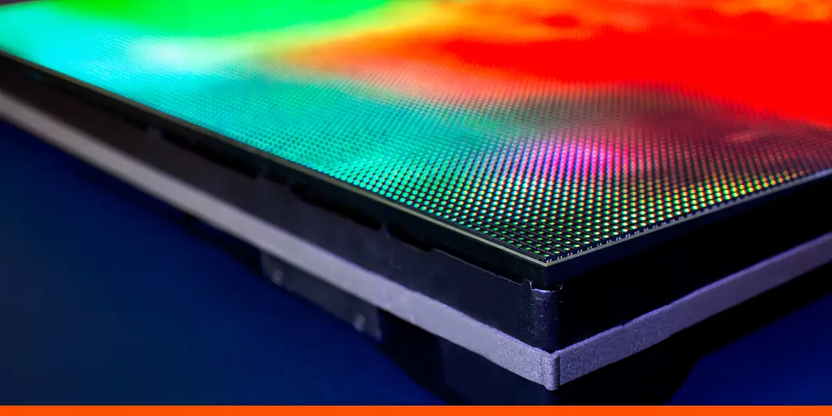 flat panel display close up