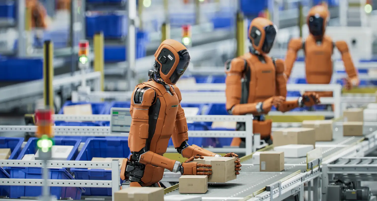 Humanoids in production facility.